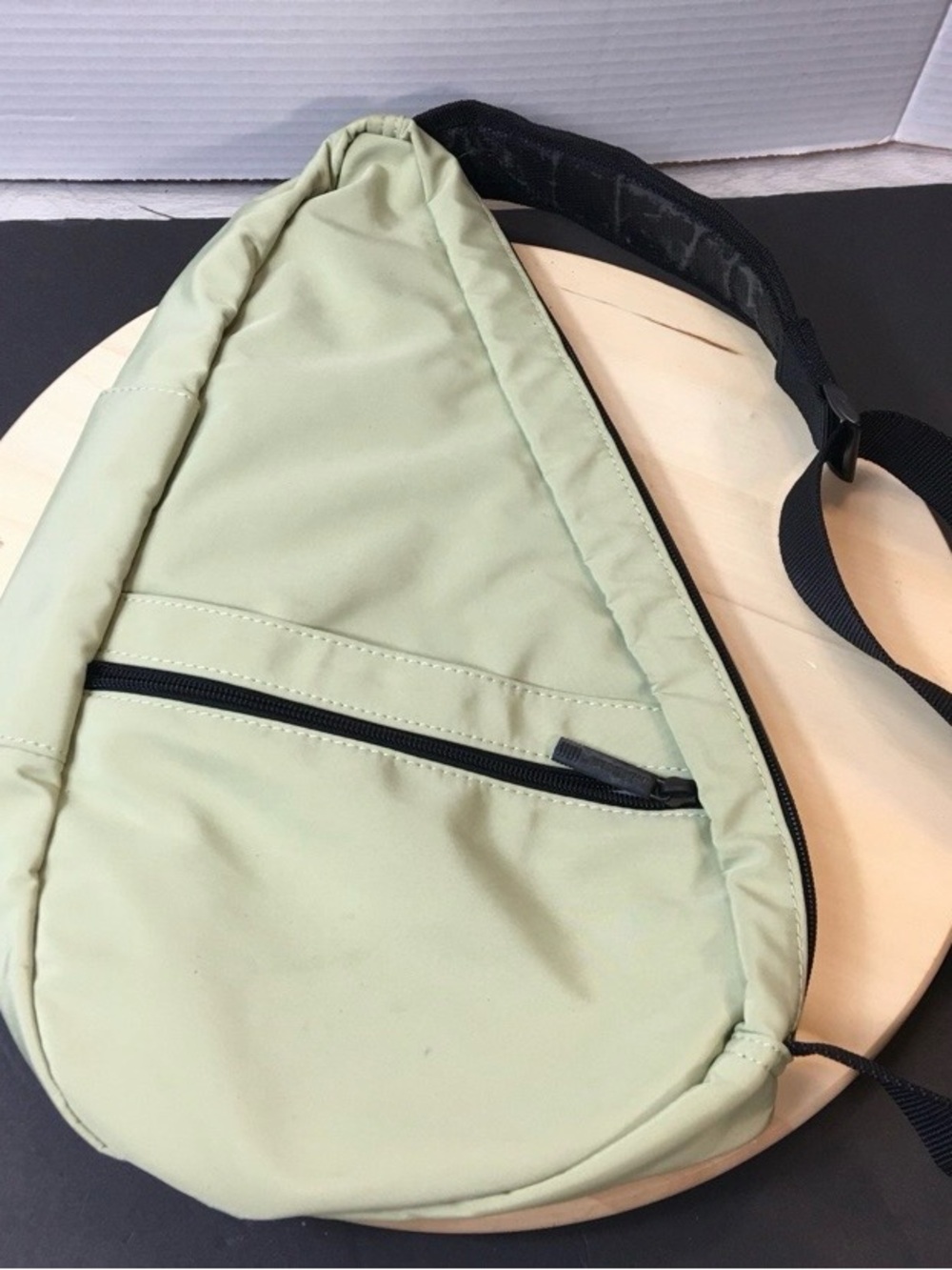 L.L. Bean AmeriBag Healthy Back Bag Sling Backpack Sage Green Ergo Travel Purse⁠